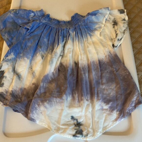 Vintage Havana Girls Tie Dye Top with Flutter Sleeve & Tie Front. Size Large. - Picture 2 of 8